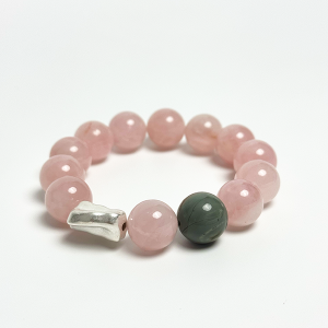 Rose Quartz & Agate Beaded Bracelet